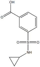 3-(cyclopropylsulfamoyl)benzoic acid Struktur