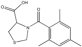 3-(mesitylcarbonyl)-1,3-thiazolidine-4-carboxylic acid Struktur