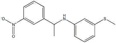 3-(methylsulfanyl)-N-[1-(3-nitrophenyl)ethyl]aniline Struktur