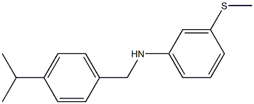 3-(methylsulfanyl)-N-{[4-(propan-2-yl)phenyl]methyl}aniline Struktur