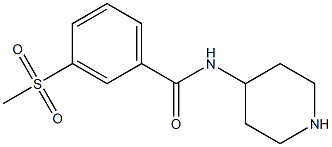 3-(methylsulfonyl)-N-piperidin-4-ylbenzamide Struktur