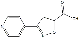 3-(pyridin-4-yl)-4,5-dihydro-1,2-oxazole-5-carboxylic acid Struktur