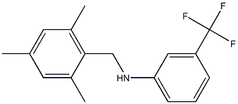 3-(trifluoromethyl)-N-[(2,4,6-trimethylphenyl)methyl]aniline Struktur