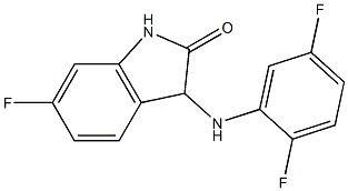 3-[(2,5-difluorophenyl)amino]-6-fluoro-2,3-dihydro-1H-indol-2-one Struktur