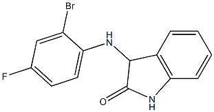 3-[(2-bromo-4-fluorophenyl)amino]-2,3-dihydro-1H-indol-2-one Struktur