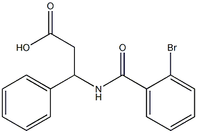 3-[(2-bromobenzoyl)amino]-3-phenylpropanoic acid Struktur