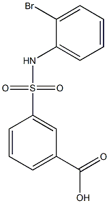 3-[(2-bromophenyl)sulfamoyl]benzoic acid Struktur