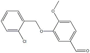 3-[(2-chlorophenyl)methoxy]-4-methoxybenzaldehyde Struktur