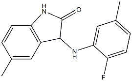 3-[(2-fluoro-5-methylphenyl)amino]-5-methyl-2,3-dihydro-1H-indol-2-one Struktur