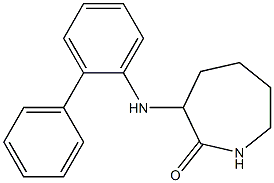 3-[(2-phenylphenyl)amino]azepan-2-one Struktur