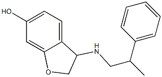 3-[(2-phenylpropyl)amino]-2,3-dihydro-1-benzofuran-6-ol Struktur