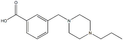 3-[(4-propylpiperazin-1-yl)methyl]benzoic acid Struktur