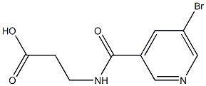 3-[(5-bromopyridin-3-yl)formamido]propanoic acid Struktur