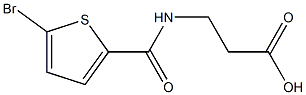 3-[(5-bromothiophen-2-yl)formamido]propanoic acid Struktur