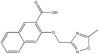 3-[(5-methyl-1,2,4-oxadiazol-3-yl)methoxy]naphthalene-2-carboxylic acid Struktur