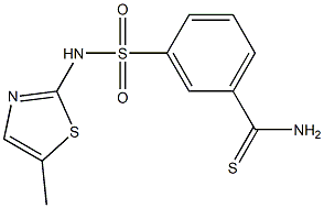 3-[(5-methyl-1,3-thiazol-2-yl)sulfamoyl]benzene-1-carbothioamide Struktur