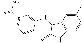 3-[(5-methyl-2-oxo-2,3-dihydro-1H-indol-3-yl)amino]benzamide Struktur