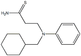 3-[(cyclohexylmethyl)(phenyl)amino]propanethioamide Struktur