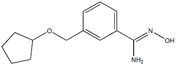 3-[(cyclopentyloxy)methyl]-N'-hydroxybenzenecarboximidamide Struktur