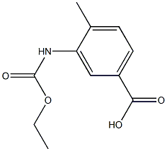 3-[(ethoxycarbonyl)amino]-4-methylbenzoic acid Struktur