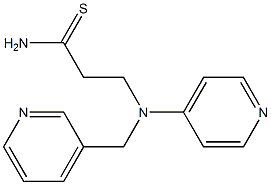 3-[(pyridin-3-ylmethyl)(pyridin-4-yl)amino]propanethioamide Struktur