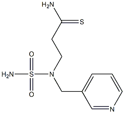 3-[(pyridin-3-ylmethyl)(sulfamoyl)amino]propanethioamide Struktur