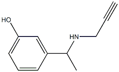 3-[1-(prop-2-yn-1-ylamino)ethyl]phenol Struktur