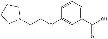 3-[2-(pyrrolidin-1-yl)ethoxy]benzoic acid Struktur