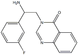 3-[2-amino-2-(3-fluorophenyl)ethyl]-3,4-dihydroquinazolin-4-one Struktur