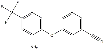 3-[2-amino-4-(trifluoromethyl)phenoxy]benzonitrile Struktur