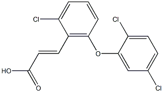 3-[2-chloro-6-(2,5-dichlorophenoxy)phenyl]prop-2-enoic acid Struktur