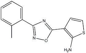 3-[3-(2-methylphenyl)-1,2,4-oxadiazol-5-yl]thiophen-2-amine Struktur