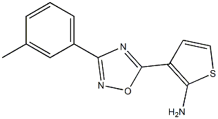 3-[3-(3-methylphenyl)-1,2,4-oxadiazol-5-yl]thiophen-2-amine Struktur