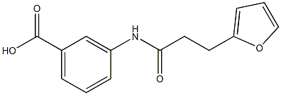 3-[3-(furan-2-yl)propanamido]benzoic acid Struktur