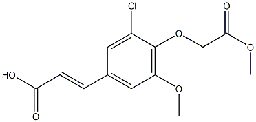 3-[3-chloro-5-methoxy-4-(2-methoxy-2-oxoethoxy)phenyl]prop-2-enoic acid Struktur