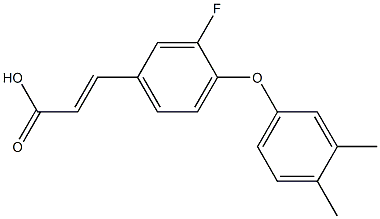 3-[4-(3,4-dimethylphenoxy)-3-fluorophenyl]prop-2-enoic acid Struktur