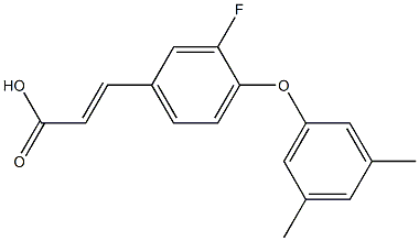 3-[4-(3,5-dimethylphenoxy)-3-fluorophenyl]prop-2-enoic acid Struktur