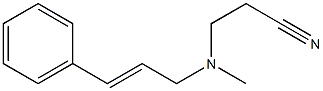 3-[methyl(3-phenylprop-2-en-1-yl)amino]propanenitrile Struktur