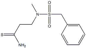 3-[methyl(phenylmethane)sulfonamido]propanethioamide Struktur