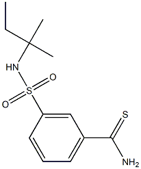 3-{[(1,1-dimethylpropyl)amino]sulfonyl}benzenecarbothioamide Struktur