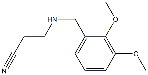 3-{[(2,3-dimethoxyphenyl)methyl]amino}propanenitrile Struktur