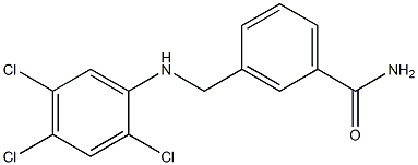 3-{[(2,4,5-trichlorophenyl)amino]methyl}benzamide Struktur