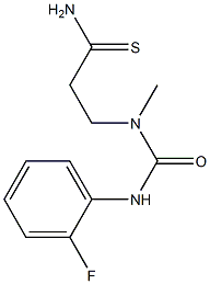 3-{[(2-fluorophenyl)carbamoyl](methyl)amino}propanethioamide Struktur