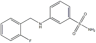 3-{[(2-fluorophenyl)methyl]amino}benzene-1-sulfonamide Struktur