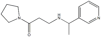 3-{[1-(pyridin-3-yl)ethyl]amino}-1-(pyrrolidin-1-yl)propan-1-one Struktur