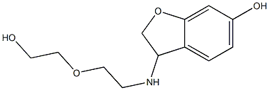 3-{[2-(2-hydroxyethoxy)ethyl]amino}-2,3-dihydro-1-benzofuran-6-ol Struktur