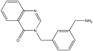 3-{[3-(aminomethyl)phenyl]methyl}-3,4-dihydroquinazolin-4-one Struktur