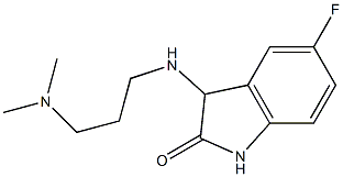 3-{[3-(dimethylamino)propyl]amino}-5-fluoro-2,3-dihydro-1H-indol-2-one Struktur