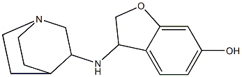 3-{1-azabicyclo[2.2.2]octan-3-ylamino}-2,3-dihydro-1-benzofuran-6-ol Struktur