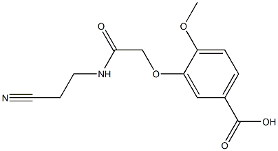 3-{2-[(2-cyanoethyl)amino]-2-oxoethoxy}-4-methoxybenzoic acid Struktur